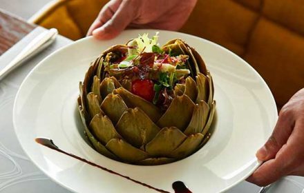 Chef Sulieman Aldouba Steamed Artichoke From The Palm Dubai