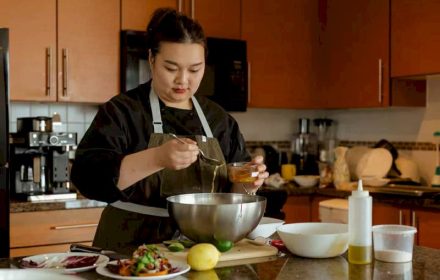 Chef Chi Nguyen cooking