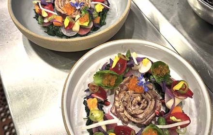 Chef Halee Raff Tuna, Pomegranate, Radish, Spring Vegetables