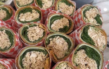 Chef Halee Raff Wraps Catering Dish