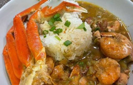 Chef Jala Green Seafood Gumbo Dish