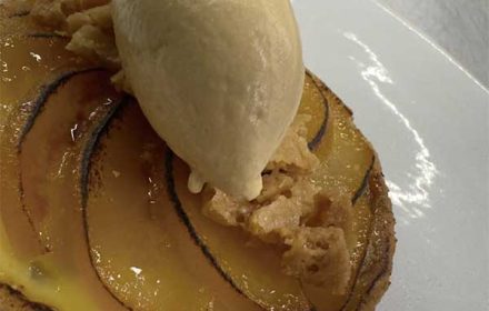 Chef Miguel Martins Pear Tart With Homemade Caramel Ice Cream