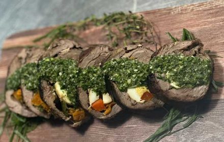 Chef Sabrina Alexandre Stuffed Beef Roulade With Chimichurri