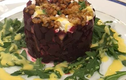 Chef Todd Bader Beet Tartare with Saffron Beurre Blanc