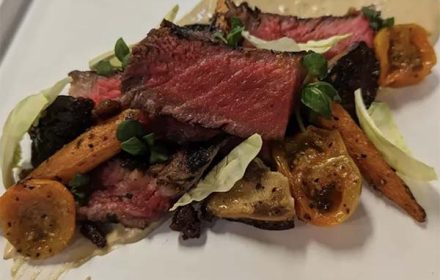 Chef Dell Brown Miso brussels sprout puree