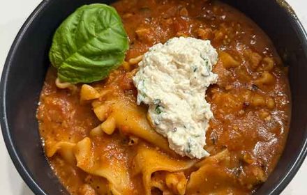 Chef Justin Charlton Vegan Pasta Dish