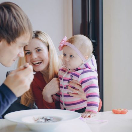 romantic dinner with a newborn baby