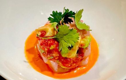 Chef Vasily Shichkov Raspberry Scallop Ceviche