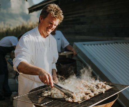 chef tom cooking BBQ