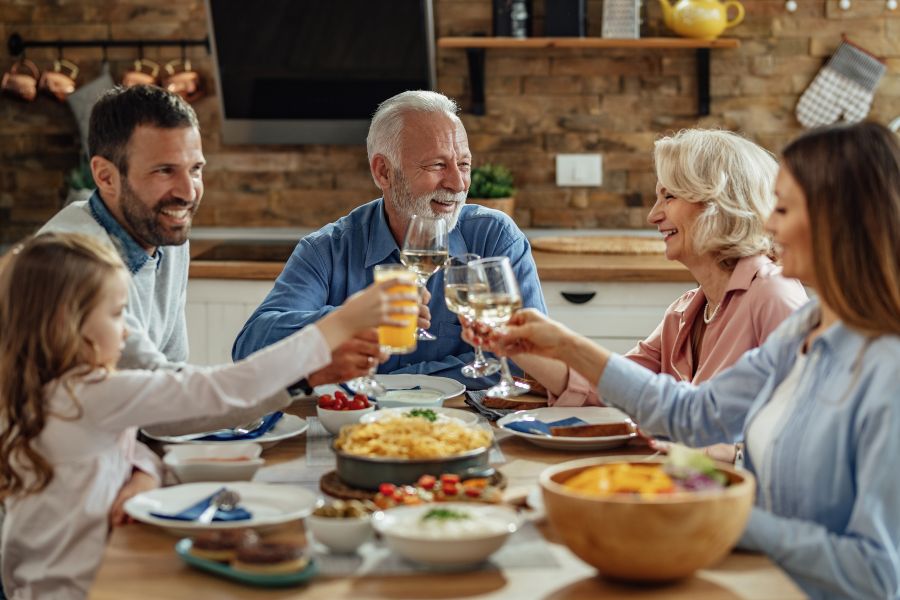 Family celebrating Father’s Day with a private chef