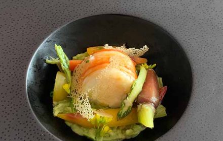Chef Pierre Jorion lobster tail poched and guacamole