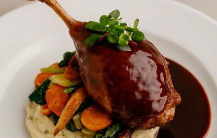 Chef Dwayne Childress Roasted Duck Leg with Potato Mash