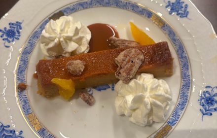 Chef Elias Serda Spanish Flan Dish