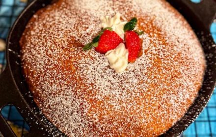 Private Chef DessertDish cooked in a Dutch Oven by Chef Michelle Reha Private Chef Dessert-Dish in Dutch Oven