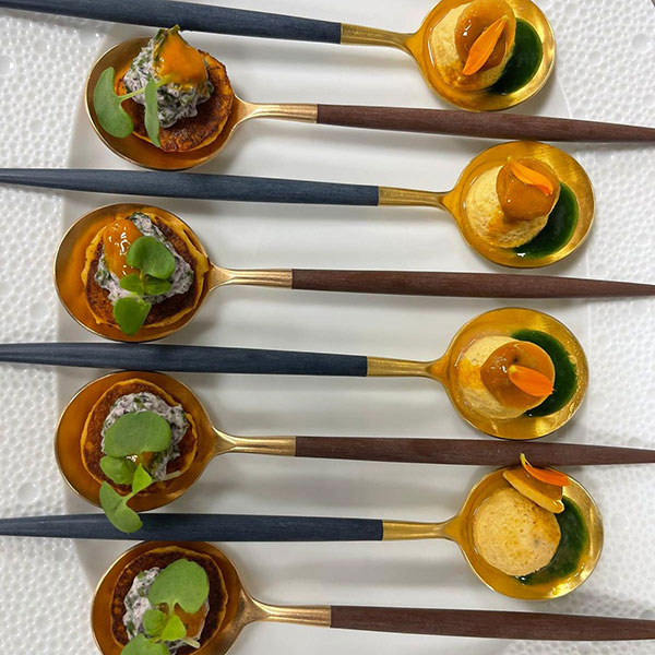 boubacar ba canapes Canape appetizer spoons by chef boubacar ba