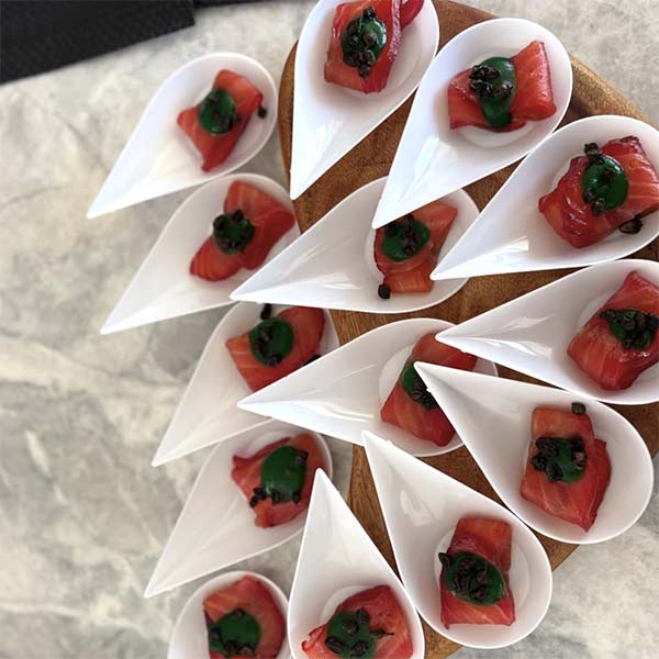 emmanuel dugo cured salmon canapes Cured salmon canape appetizers by chef emmanuel dugo